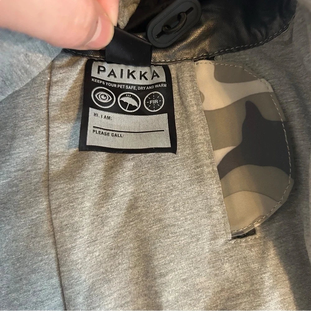 Paikko 20 XXS Dog Recovery Raincoat Camo‎ waterproof outdoor jacket